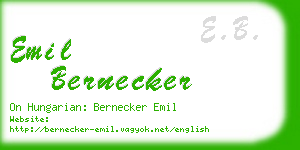 emil bernecker business card